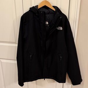 The North Face Men's Black herringbone dryvent Performance hooded Jacket medium